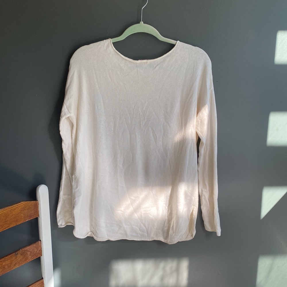 GAP White Wide Neck Sweater